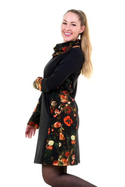 Herbstkönigin Kleid schwarz Mystic Rose