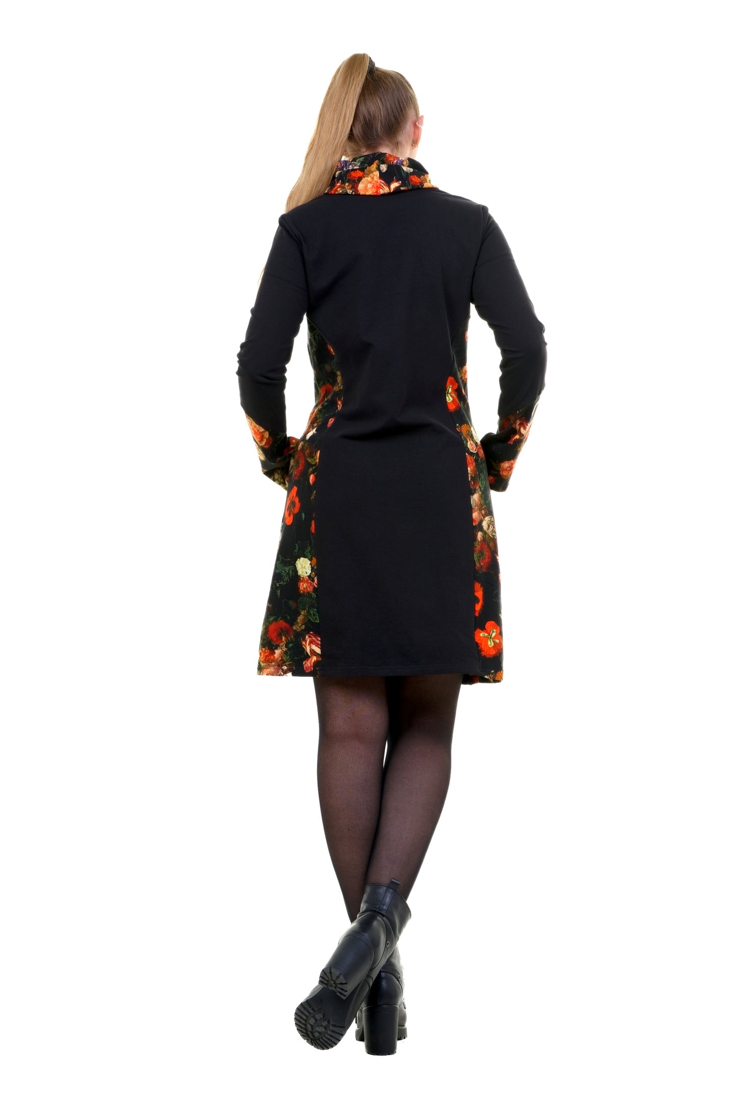 Herbstkönigin Kleid schwarz Mystic Rose