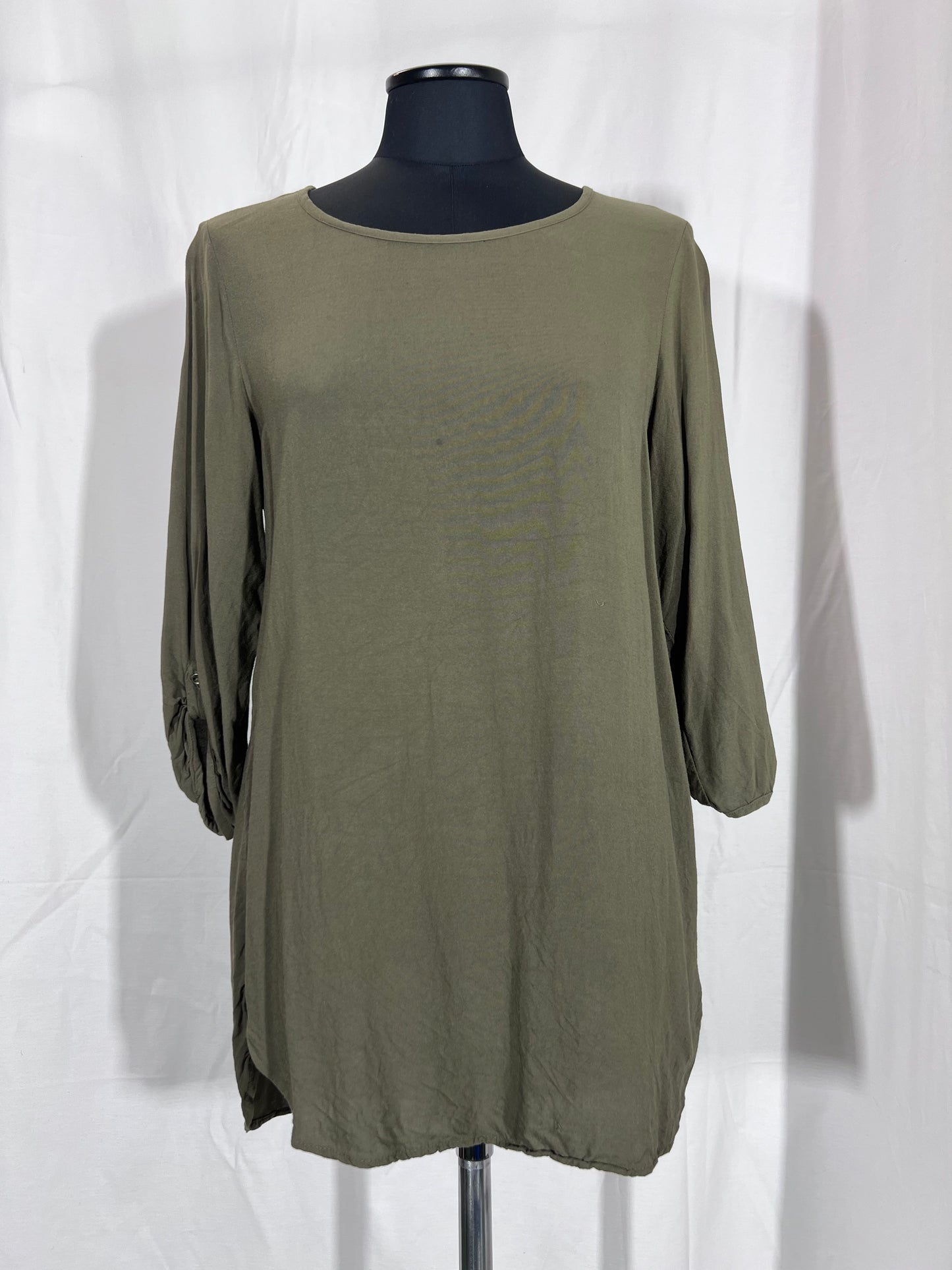 2. Hand Größe L Lang arm Shirt Olive Grün