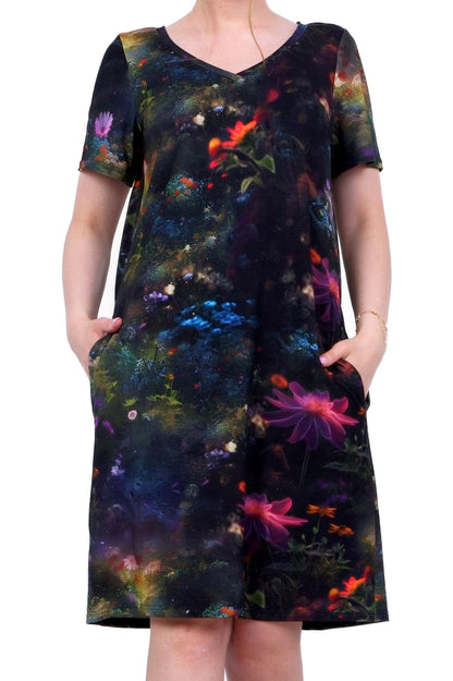 Jersey Kleid Relaxed Flora Fantasia