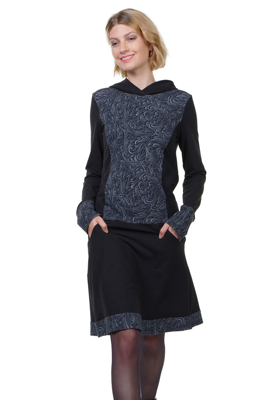 SALE size XS sweater dress black grunge olive