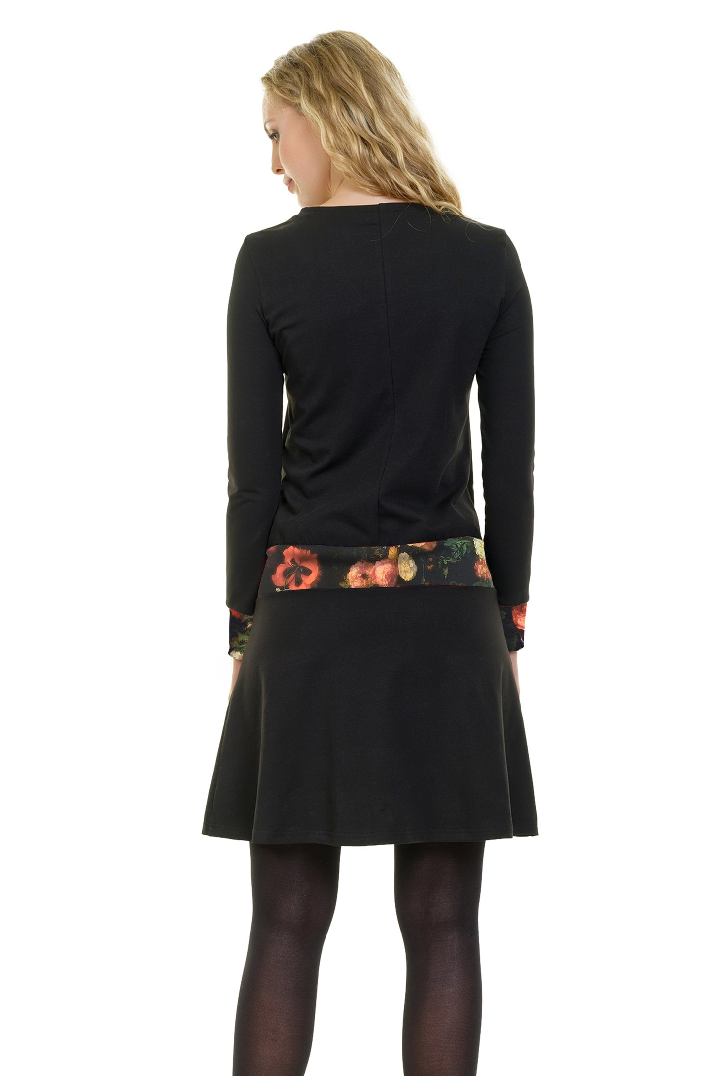 Tinka Kleid langarm schwarz mystic rose